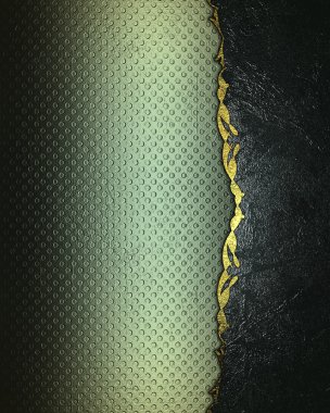 Yeşil arka plan ile altın desenli mavi kenar. Tasarım şablonu. Tasarım sitesi