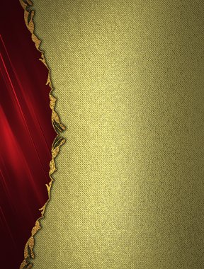 Altın arka plan soyut kırmızı kenarında. Tasarım şablonu. Tasarım sitesi