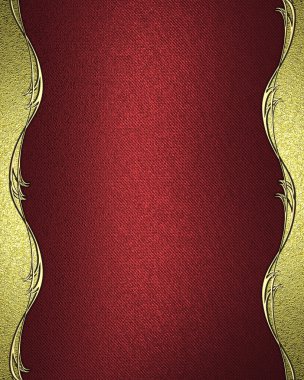 Kırmızı arka plan ile bir altın kenarları. Tasarım şablonu. Tasarım sitesi. 