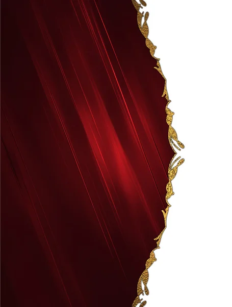 Abstract red background with a gold border on white background. Design template. Design site — Stock Photo, Image