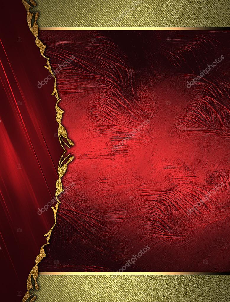 Placa vermelha sobre fundo dourado. Local de projeto — Foto © SWEviL  #66344789, image size:778x1024