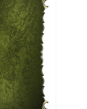 Altın kenarlıklı Grunge yeşil etiket. Tasarım şablonu. Tasarım sitesi