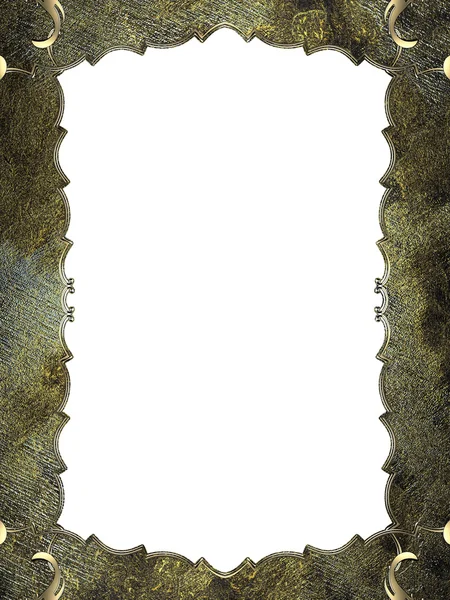 Abstrakter Grunge-Rahmen mit Goldrand. Designvorlage. Designseite — Stockfoto