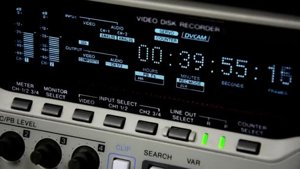 Professional video recorder. Format DVcam — Stock Video