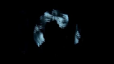 Cam üzerinde yazıt frost. Buz