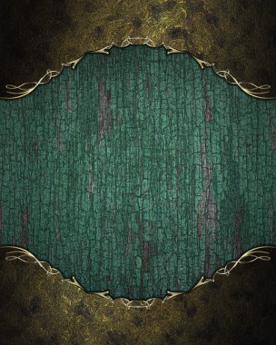 Soyut grunge çerçeve ahşap zemin üzerine altın kenarlıklı. Tasarım şablonu. Tasarım sitesi