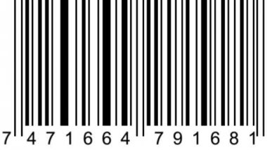 Barkod okuyucu barkod okuyucu tarafından. Portre üzerinde rakam dizisi. kaos basamak