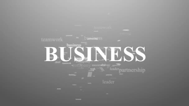 BUSINESS. Animation with different association terms. — Stock Video