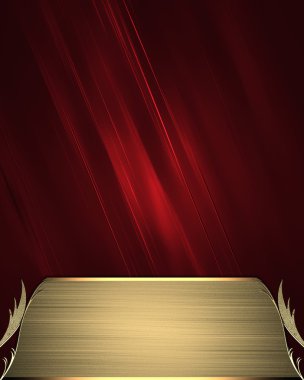 Kırmızı altın kenarları ile arka plan. Tasarım şablonu. Tasarım sitesi