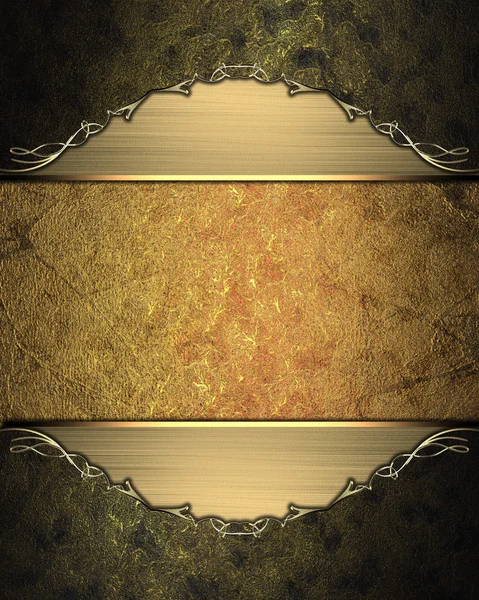 Altın kenarlıklı karanlık çerçeve ile kırmızı altın arka plan. Tasarım şablonu. Tasarım sitesi