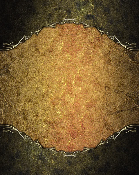 Altın kenarlıklı karanlık çerçeve ile kırmızı altın arka plan. Tasarım şablonu. Tasarım sitesi