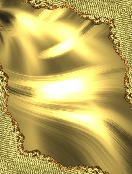 Plantilla adornos de oro sobre fondo de oro. Plantilla diseño —  Fotos de Stock