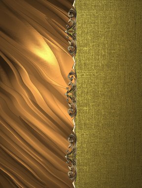 Tasarım şablonu. Metin yazma için süsleme ile altın doku