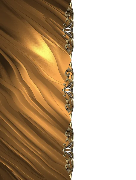 Template for design. Gold texture with ornament — Stock Photo, Image