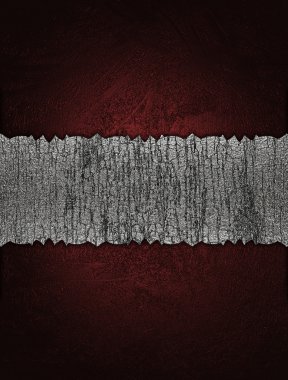 Şablon kırmızı arka plan ile grunge metal kesme