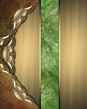 Soyut desen tasarımı için. Desen arka plan yeşil ve altın desen ekleme