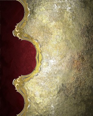 Tasarım için öğe. Tasarım şablonu. Sarı grunge metal kırmızı edge ile