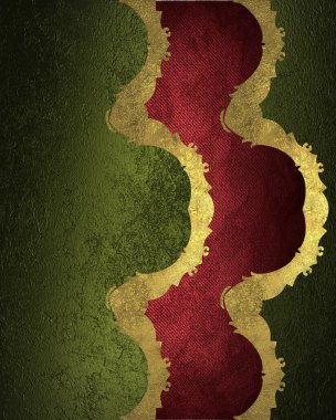 Tasarım için öğe. Tasarım şablonu. Kırmızı kesme ile yeşil doku