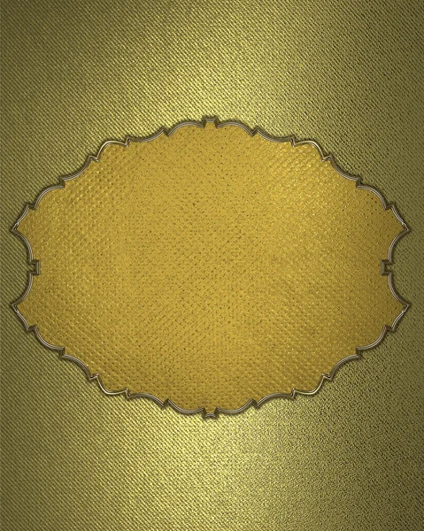 Gold Element for design. Template for design. Gold texture with gold plate — Stock Photo, Image