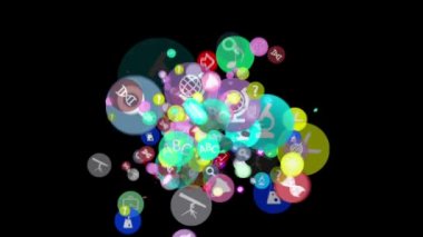 Eğitim konu hakkında birçok simgelerin arka plan