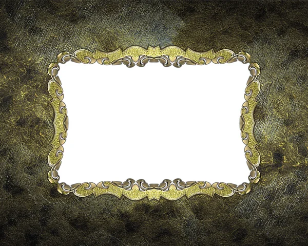 Element for design. Template for design. Grunge frame with gold pattern — Stock Photo, Image