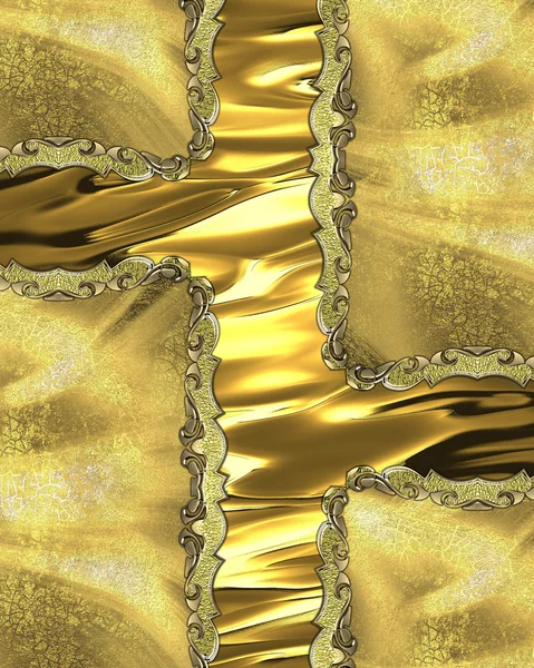 Element für Design. Vorlage für Design. goldener Hintergrund mit goldenen Einsätzen — Stockfoto