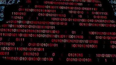 İkili kod kavramı ile yapılmış bulut. Bulut bilgi akışı. Bilgi bulutlar korunması kavramı