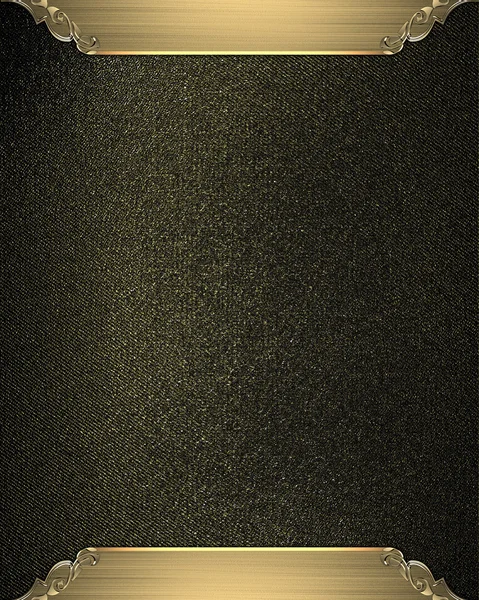 Element for design. Template for design. Grunge black texture with gold frame — Stock Photo, Image