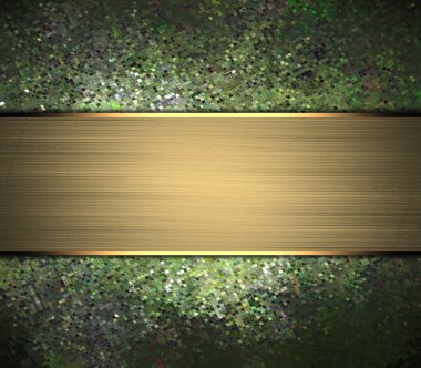 Zengin yeşil arka plan altın tabela ile. Tasarım için öğe. Tasarım şablonu. 