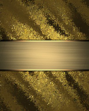 Zengin altın arka plan altın tabela ile. Tasarım için öğe. Tasarım şablonu. 