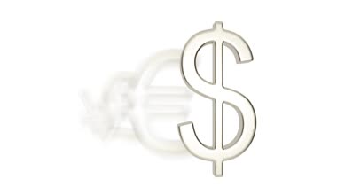 Doları para birimi ile farklı işaretler. Euro, dolar, sterlin, yen