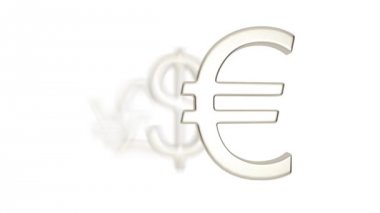Euro para birimiyle farklı işaretler. Euro, dolar, sterlin, yen