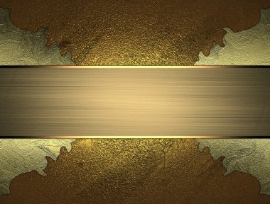 Grunge altın altın şerit ile düzensiz kenarları ile arka plan. Tasarım şablonu. Tasarım sitesi