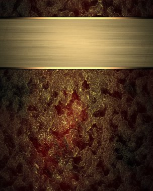 Kırmızı arka plan ile altın şerit. Tasarım şablonu. Tasarım sitesi