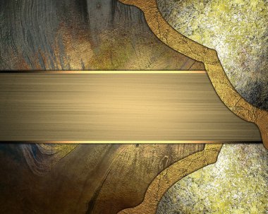 Antika ve altın tabela unsurları ile arka plan