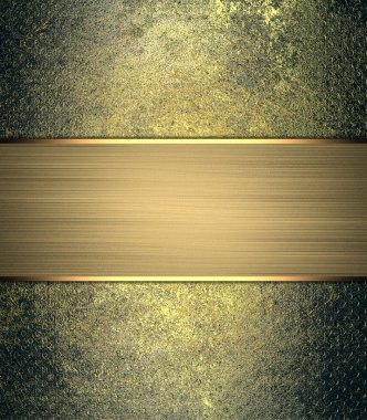 Metal antika arka plan altın tabela ile. Tasarım şablonu. Tasarım site