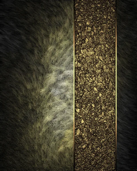 Dark texture with gold cutout. Element for design. Template for design. Abstract grunge background. — Stock Photo, Image