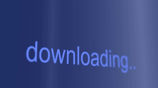 Fechar da barra de processo de download na tela LCD — Vídeo de Stock