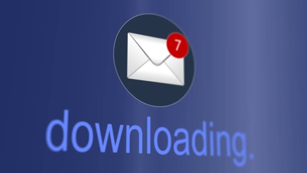 Konzept der Spam-E-Mail. die E-Mail mit vielen Briefen. E-Mail herunterladen — Stockvideo