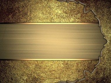 Grunge altın arka plan metin için bir işaret ile. Tasarım için öğe. tasarım şablonu. soyut grunge arka plan.