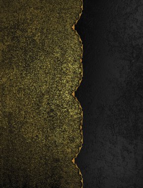 Grunge dark yellow background with black edge with a pattern. Template for design. Abstract grunge background.