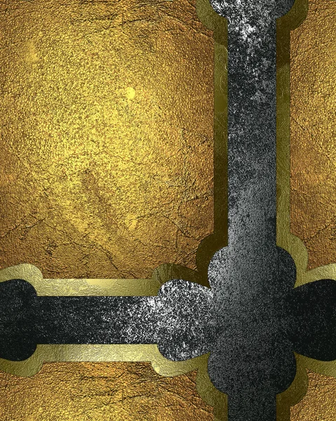 Abstract background with gold plate. Element for design. Template for design. Abstract grunge background. — 图库照片