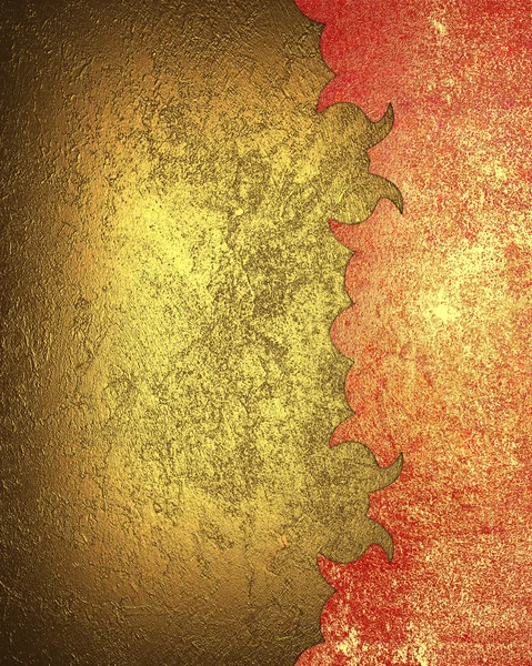 Gold background with red worn pattern. Element for design. Template for design. Abstract grunge background. — Stock Photo, Image