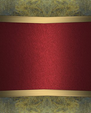 Red background with a vintage frame. Element for design. Template for design.