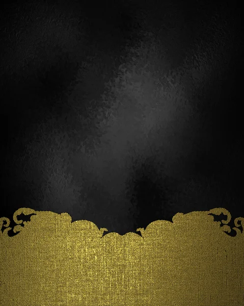 Fondo abstracto negro con patrón dorado. Elemento para el diseño. Plantilla para diseño . — Foto de Stock