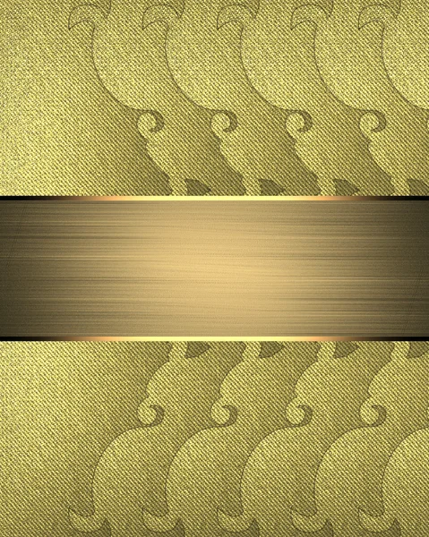 Abstract gold background with a sign for the label. Element for design. Template for design. — Φωτογραφία Αρχείου