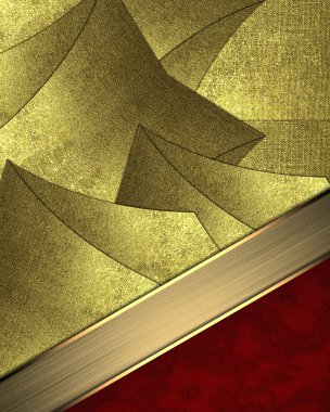 Abstract gold background with red edge. Element for design. Template for design. copy space for ad brochure or announcement invitation, abstract background