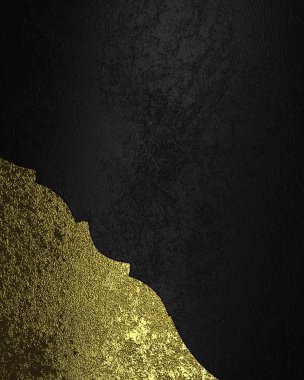 Black velvet background with gold grunge edge. Element for design. Template for design. copy space for ad brochure or announcement invitation, abstract background