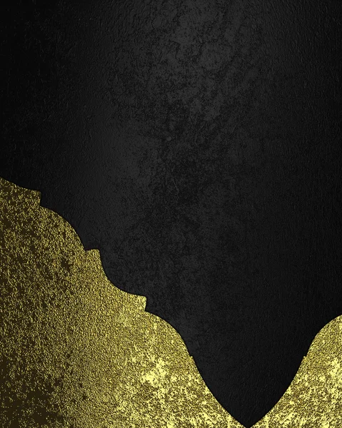Black velvet background with gold grunge edge. Element for design. Template for design. copy space for ad brochure or announcement invitation, abstract background — Stock fotografie