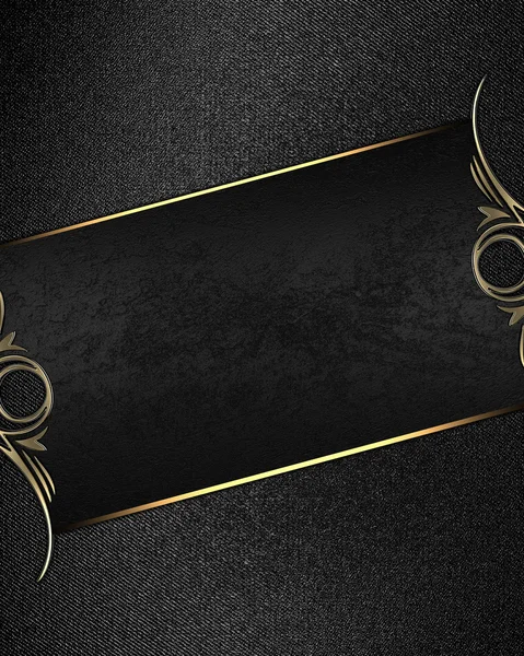 Black velvet background with ornament. Element for design. Template for design. copy space for ad brochure or announcement invitation, abstract background — 图库照片